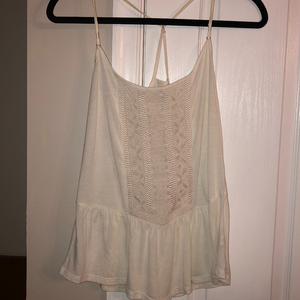 White American Eagle tank w/ Aztec embroidery